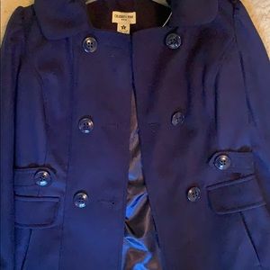 Celebrity Pink navy blue pea coat w/hoodie